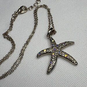 Source Unknown Starfish Pendant Necklace - Gold and Silver Tones